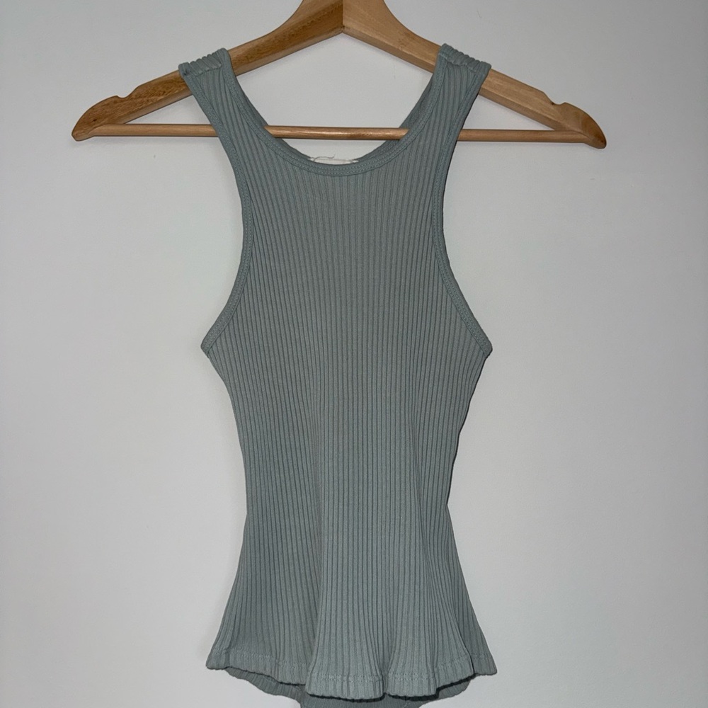 LACAUSA Ribbed Tank Top
